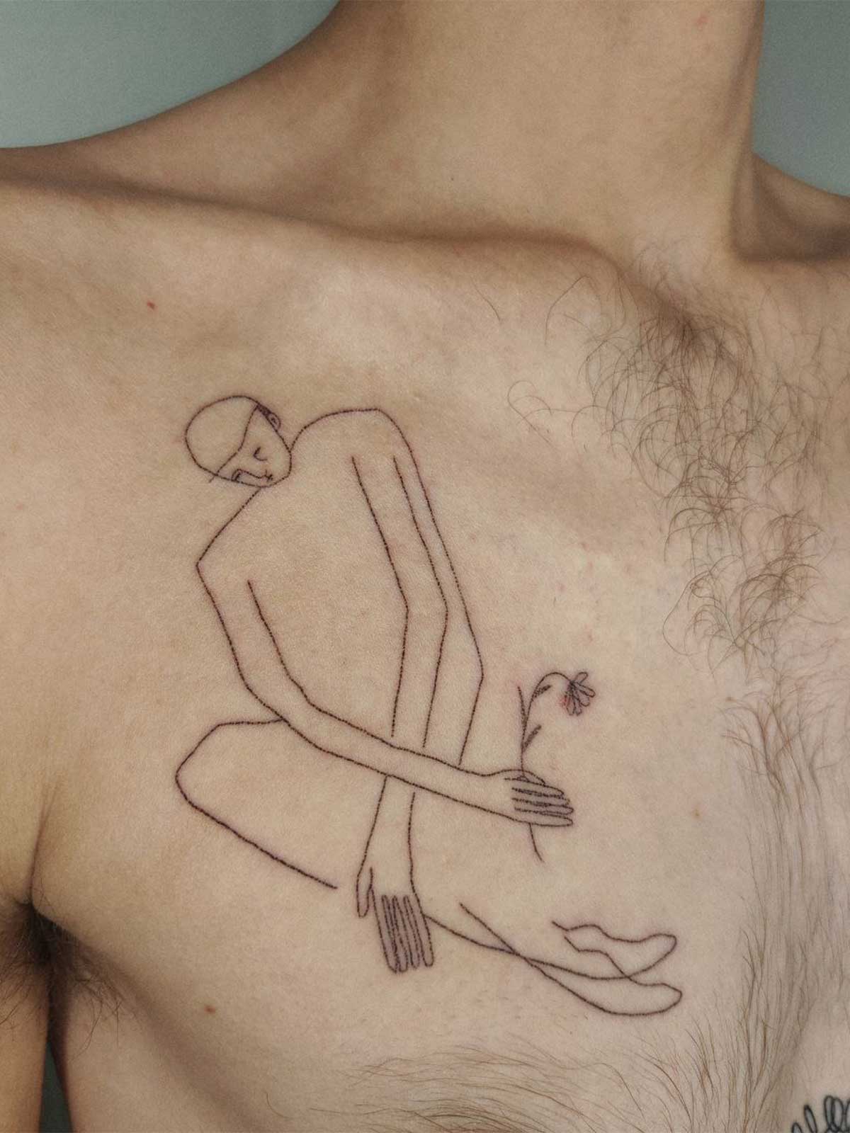 abstract body tattoo