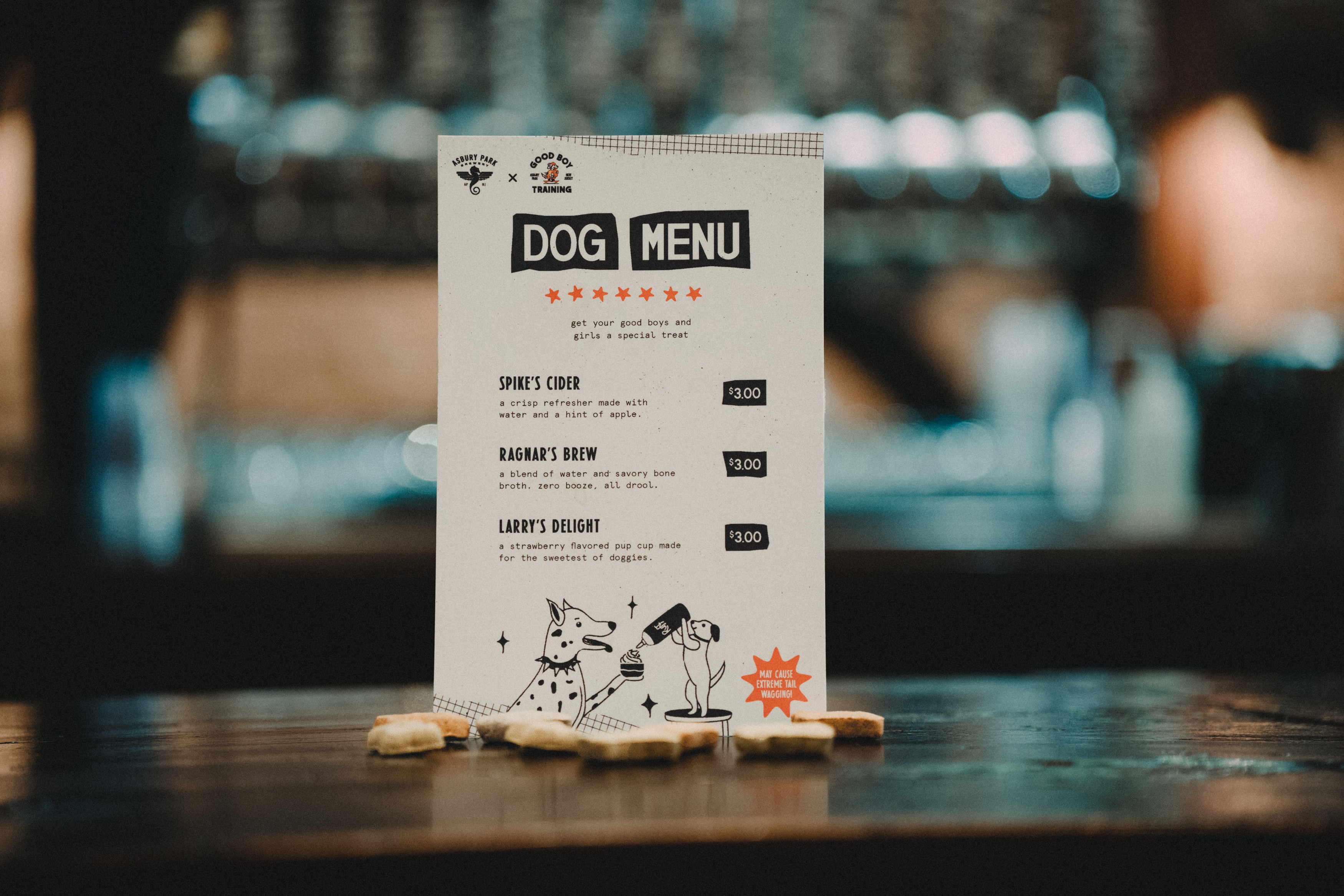 Dog menu design (one night only)