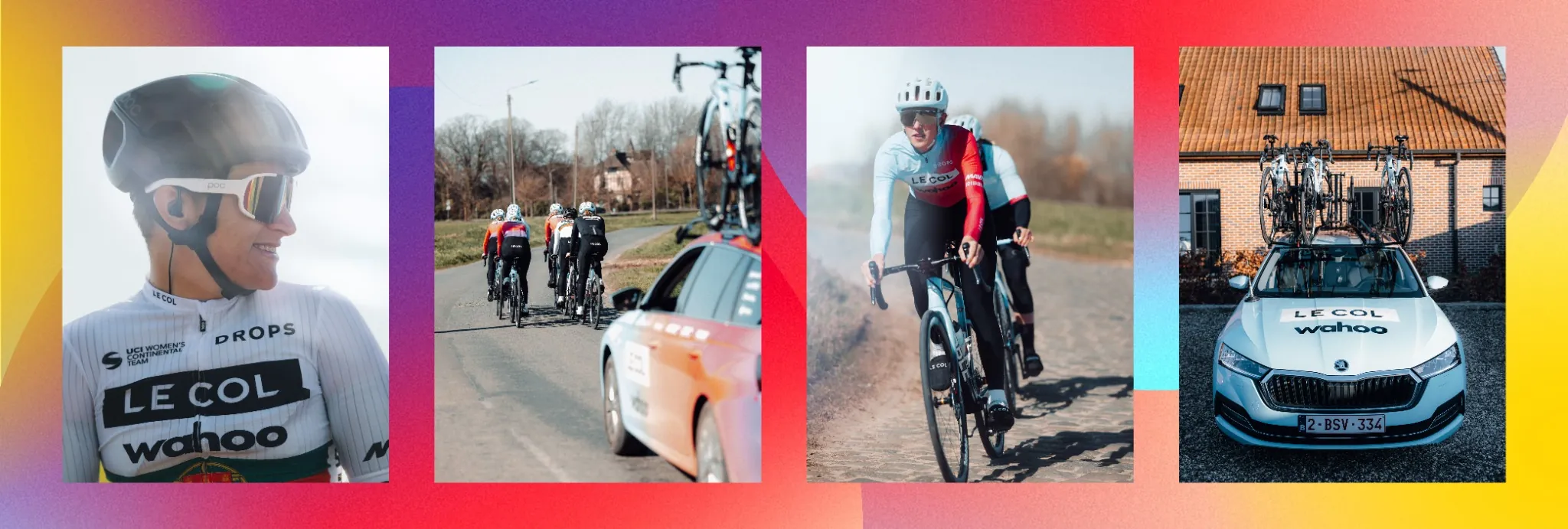 Illustration graphique colorée de la campagne Rising Colours Mavic