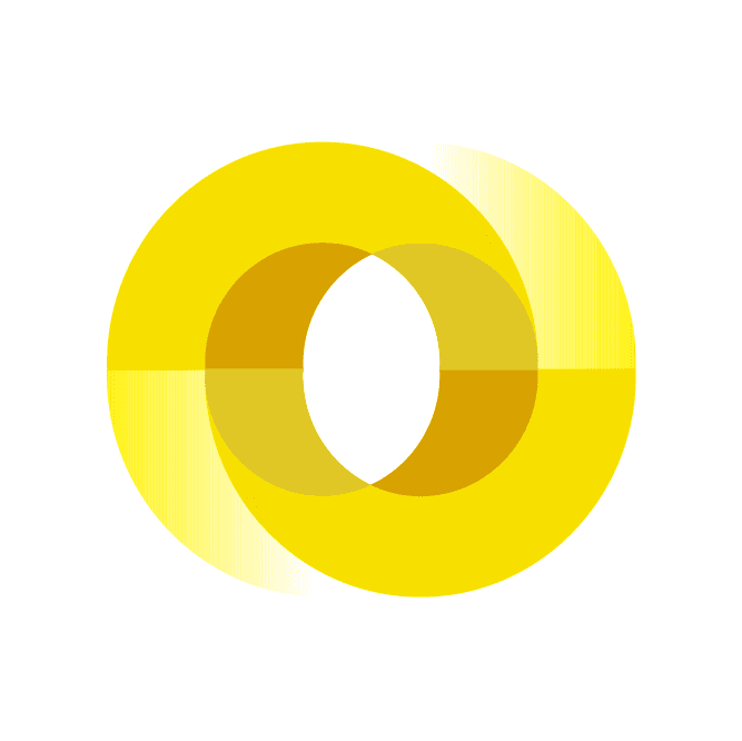 Crisscross yellow circles for communications company