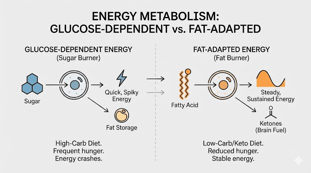 How tirzepatide shifts metabolism from glucose burning to fat oxidation for energy