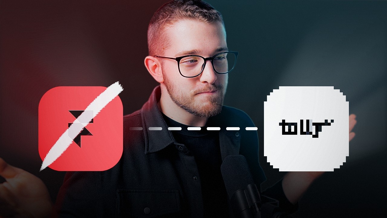 Man comparing crossed-out app icon with pixelated logo