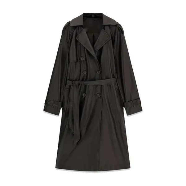 Trench doppiopetto marrone scuro