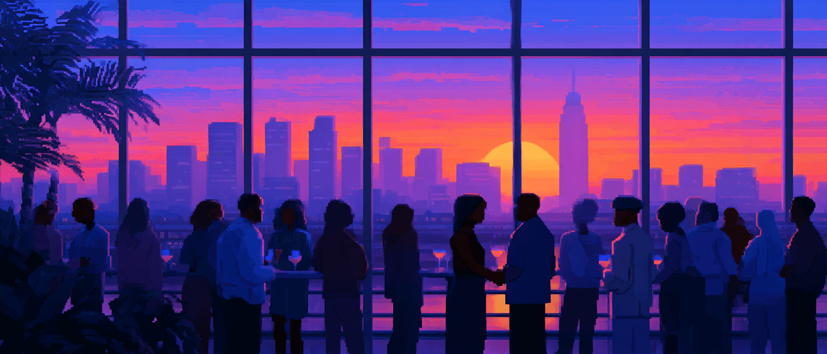 City Pixel background image