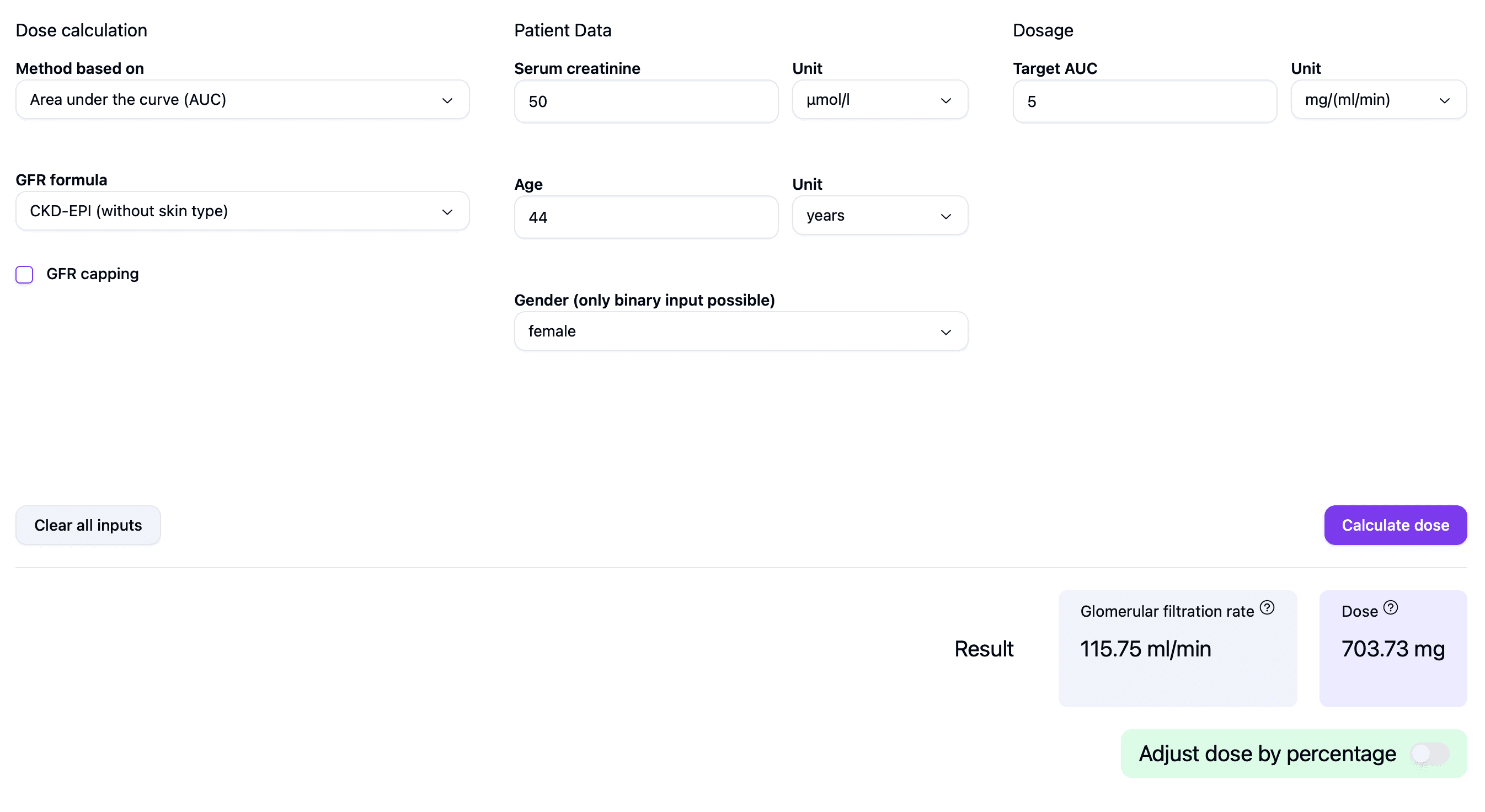 Focus on the integrated medical computer, which assists with dose calculation as a medical device.