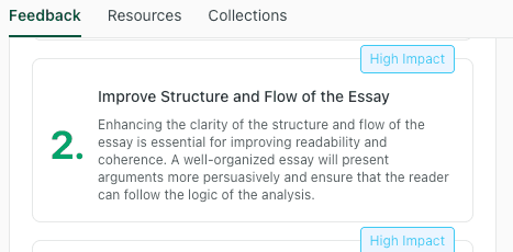 Feedback recommendation to enhance the clarity of the essay's structure to improve readability and coherence for the reader.