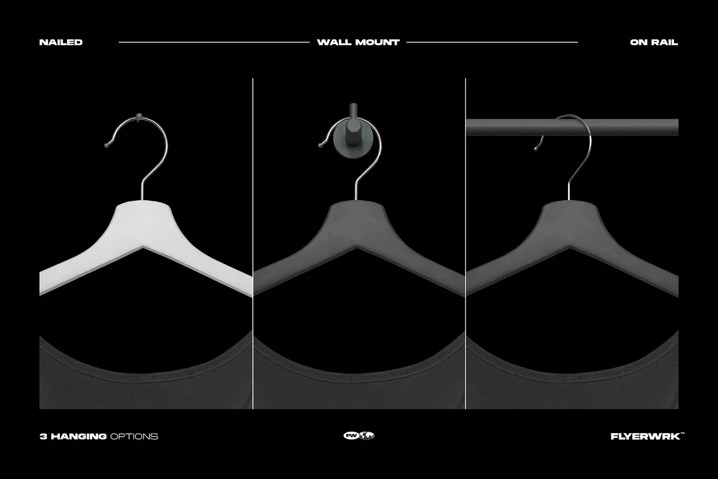 Bella+Canvas 3480 Tanktop Hanging mockup with different hanger display options
