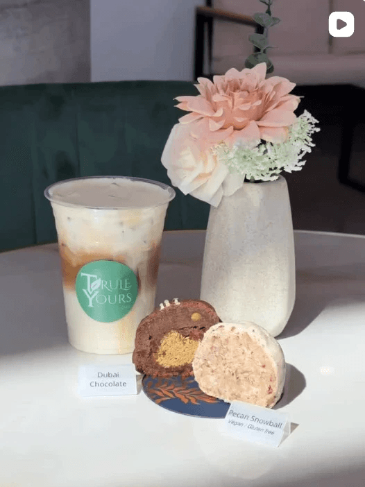 A coffee crafted from a local cafe in Seattle named Trule Yours Cafe