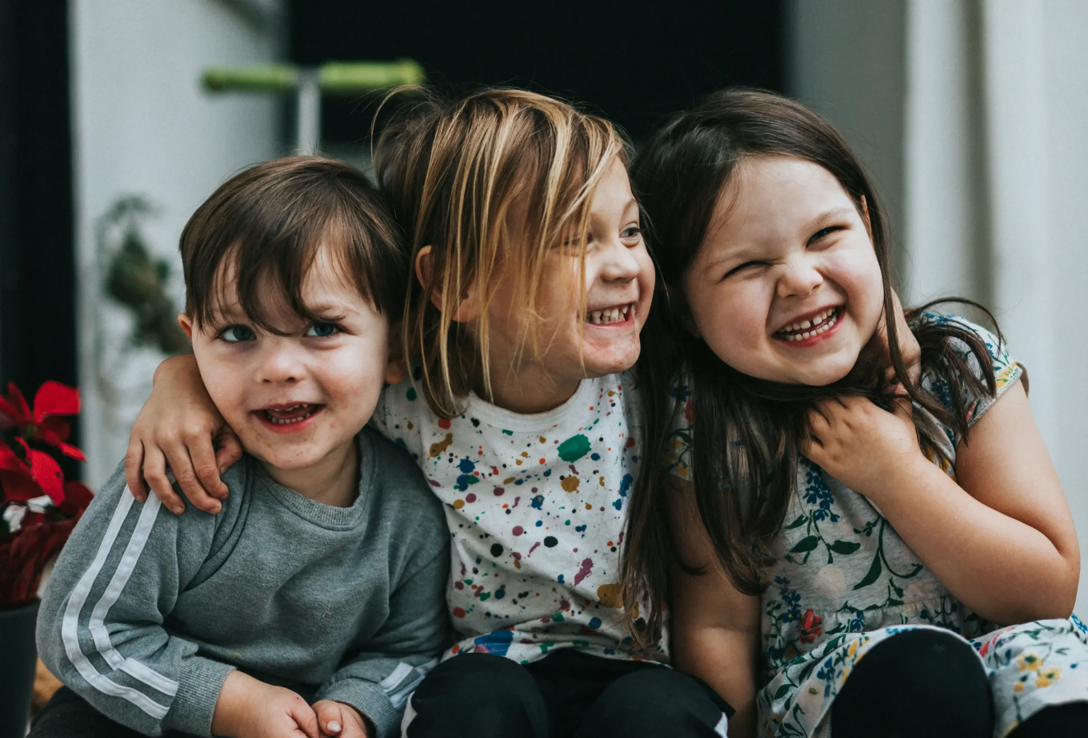 kids laughing together. Picture taken by Nathan Dumlao