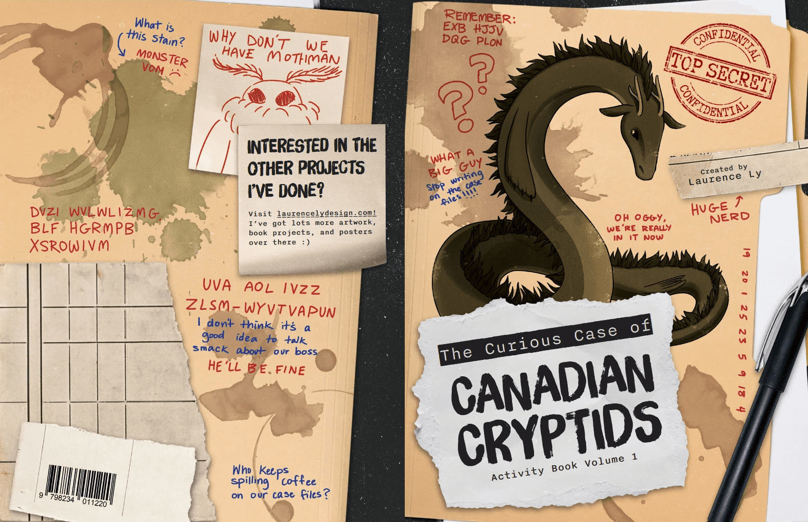 Front and back cover of the activity book