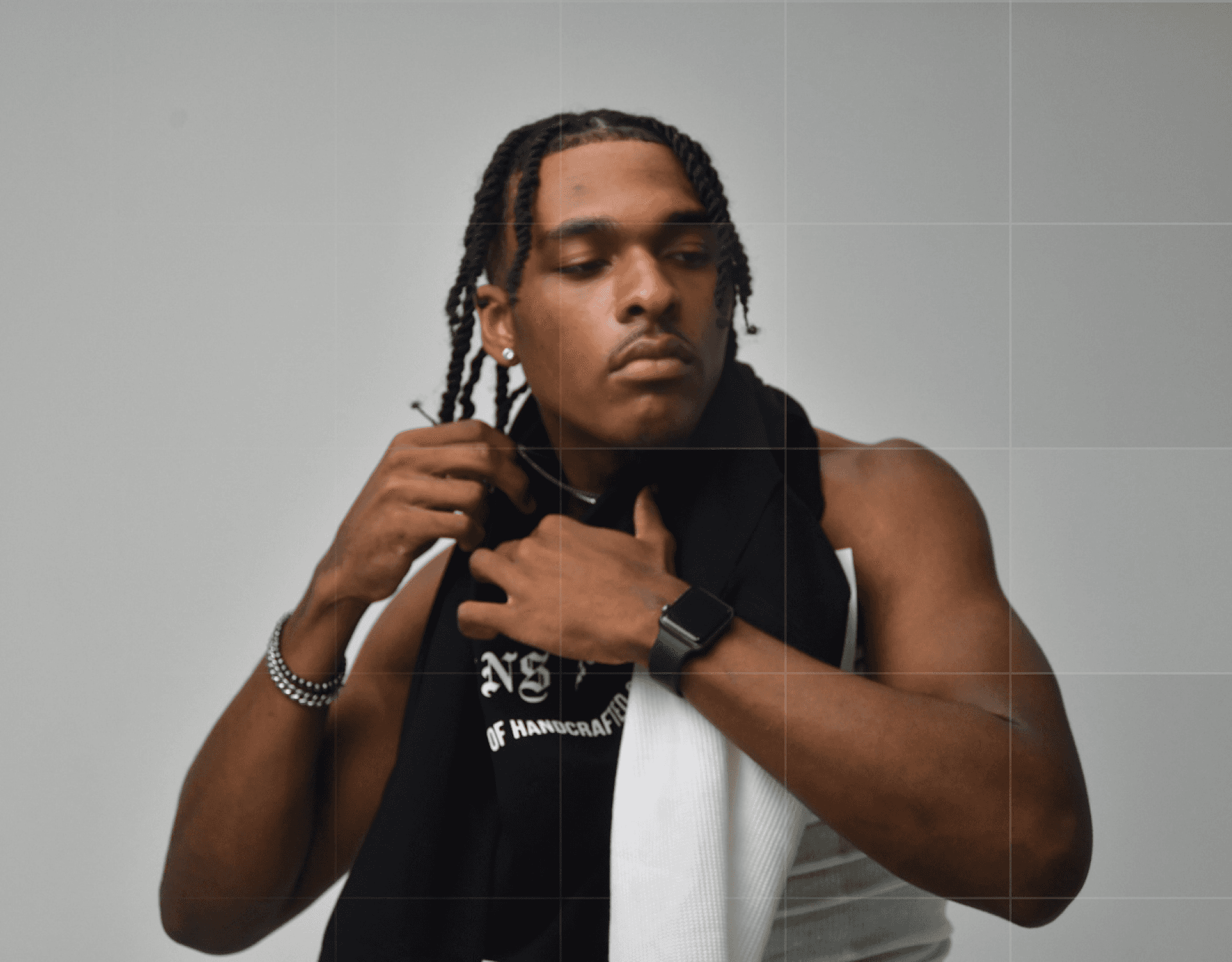 atkins model wearing sweater