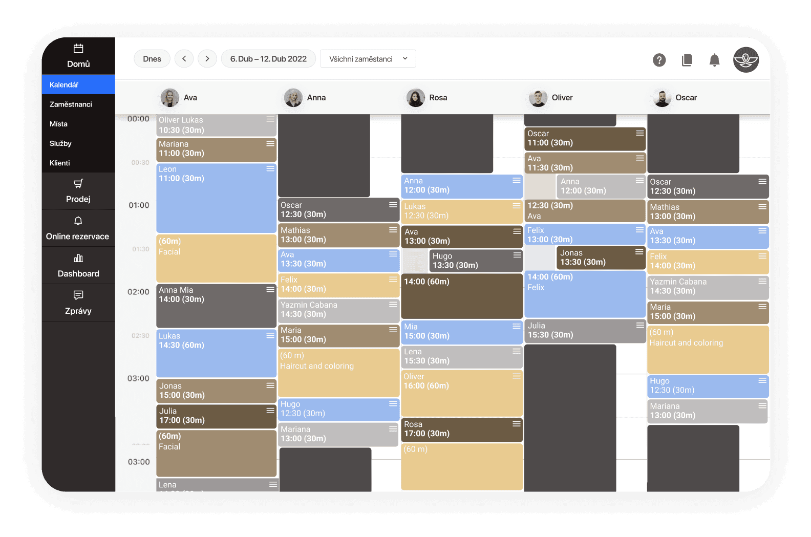 Appointment booking calendar