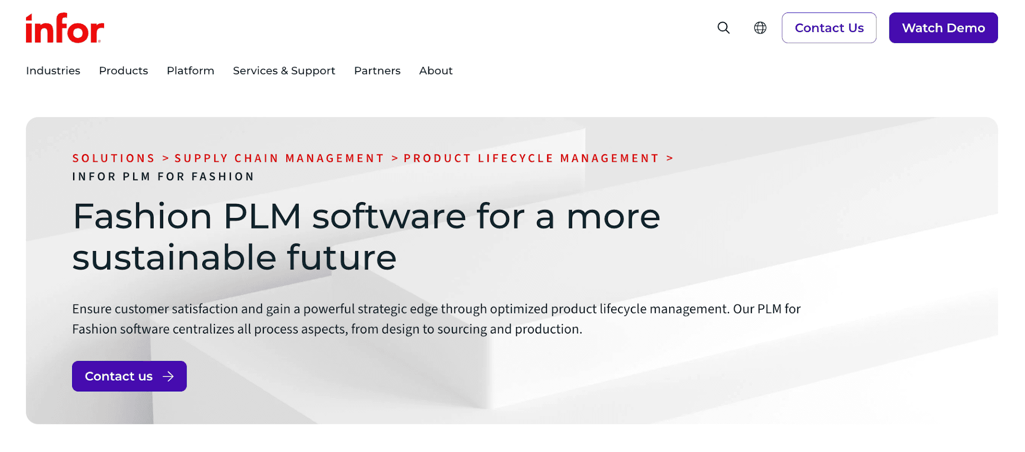 Infor PLM for Fashion