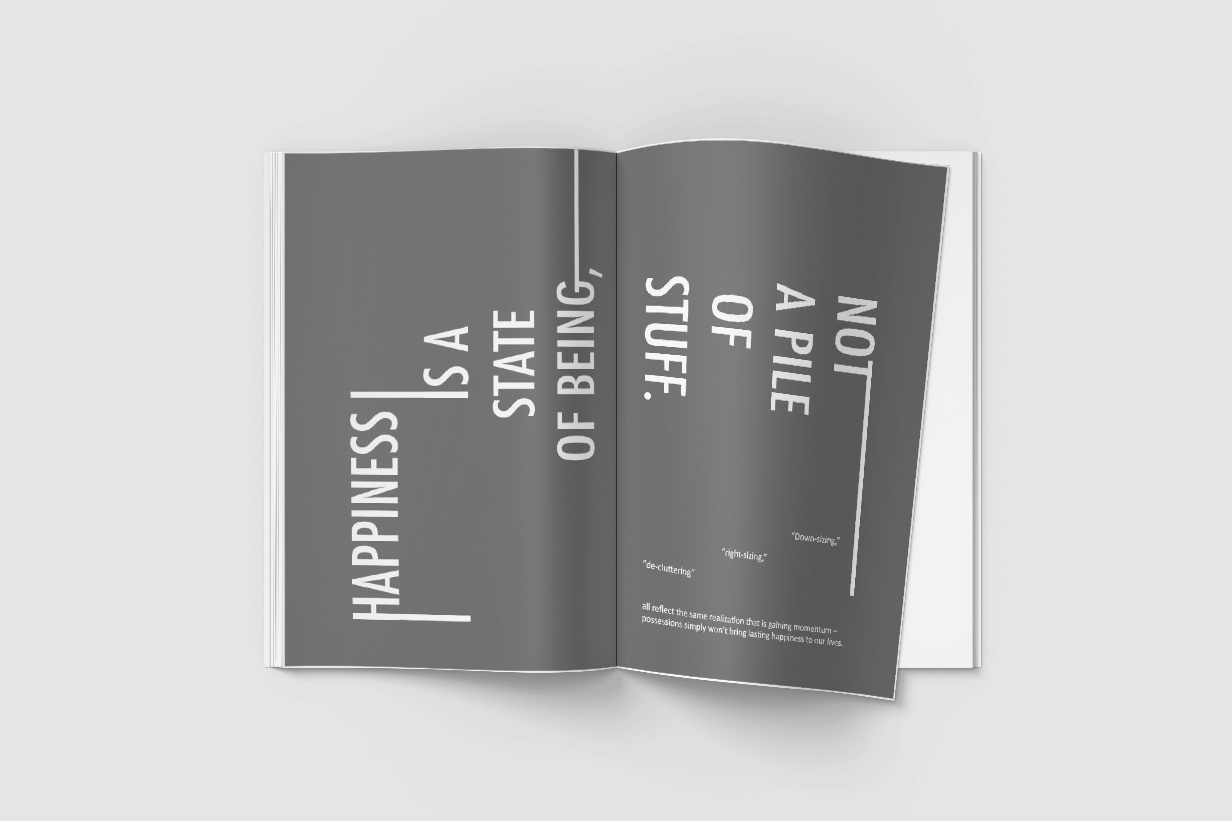Mini happy typography magazine mockup