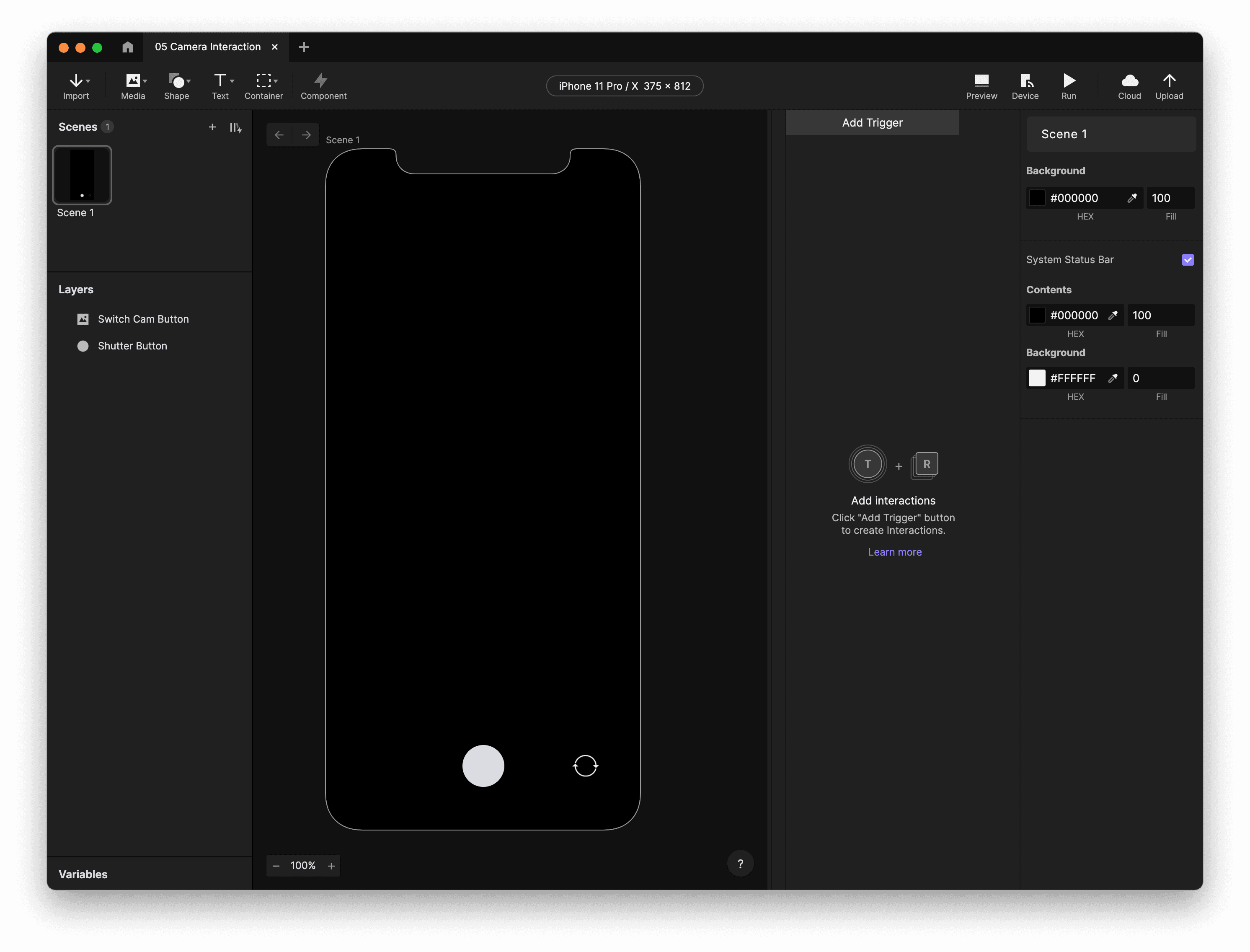 camera app prototype