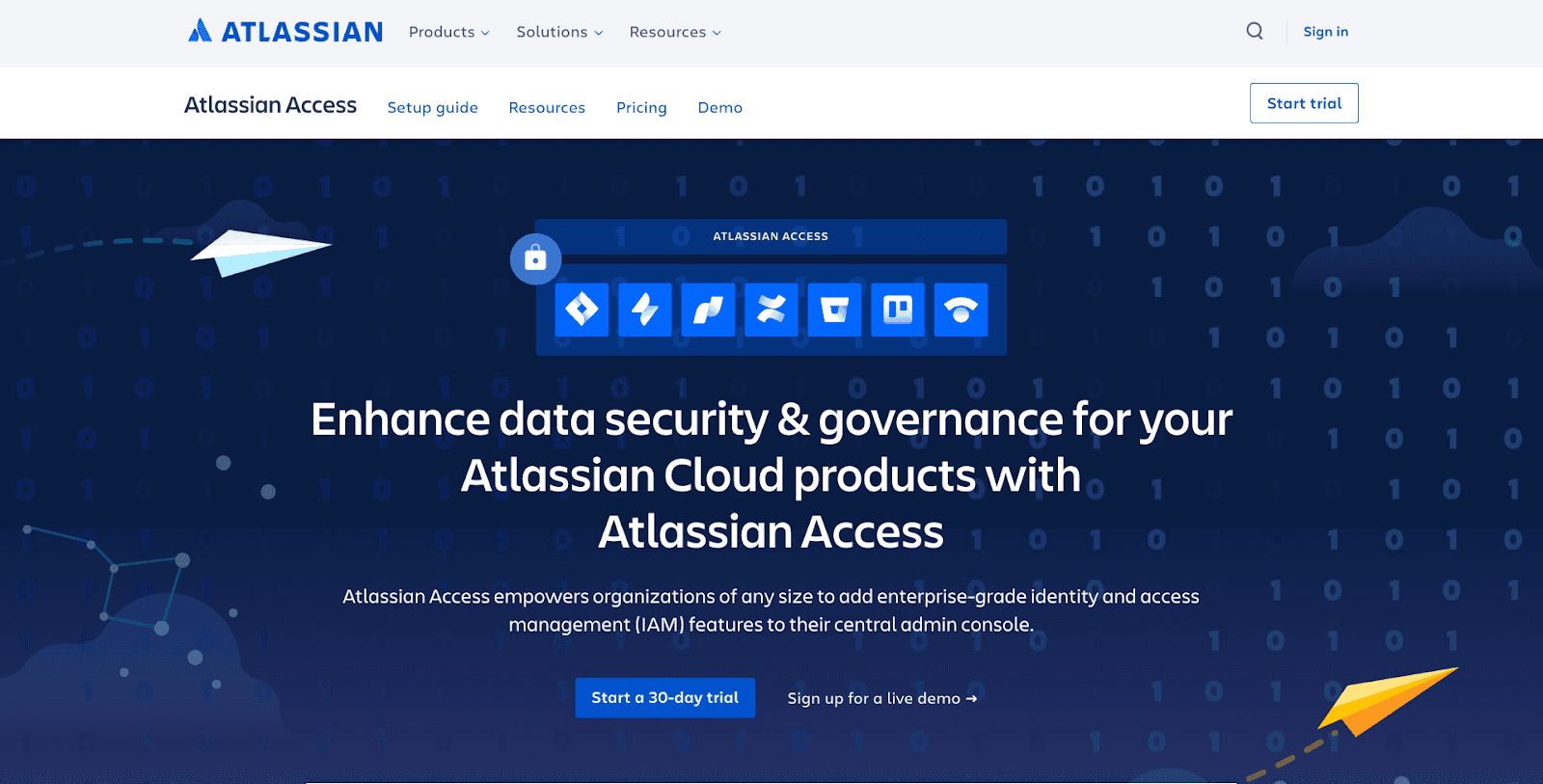 Atlassian Access page screenshot