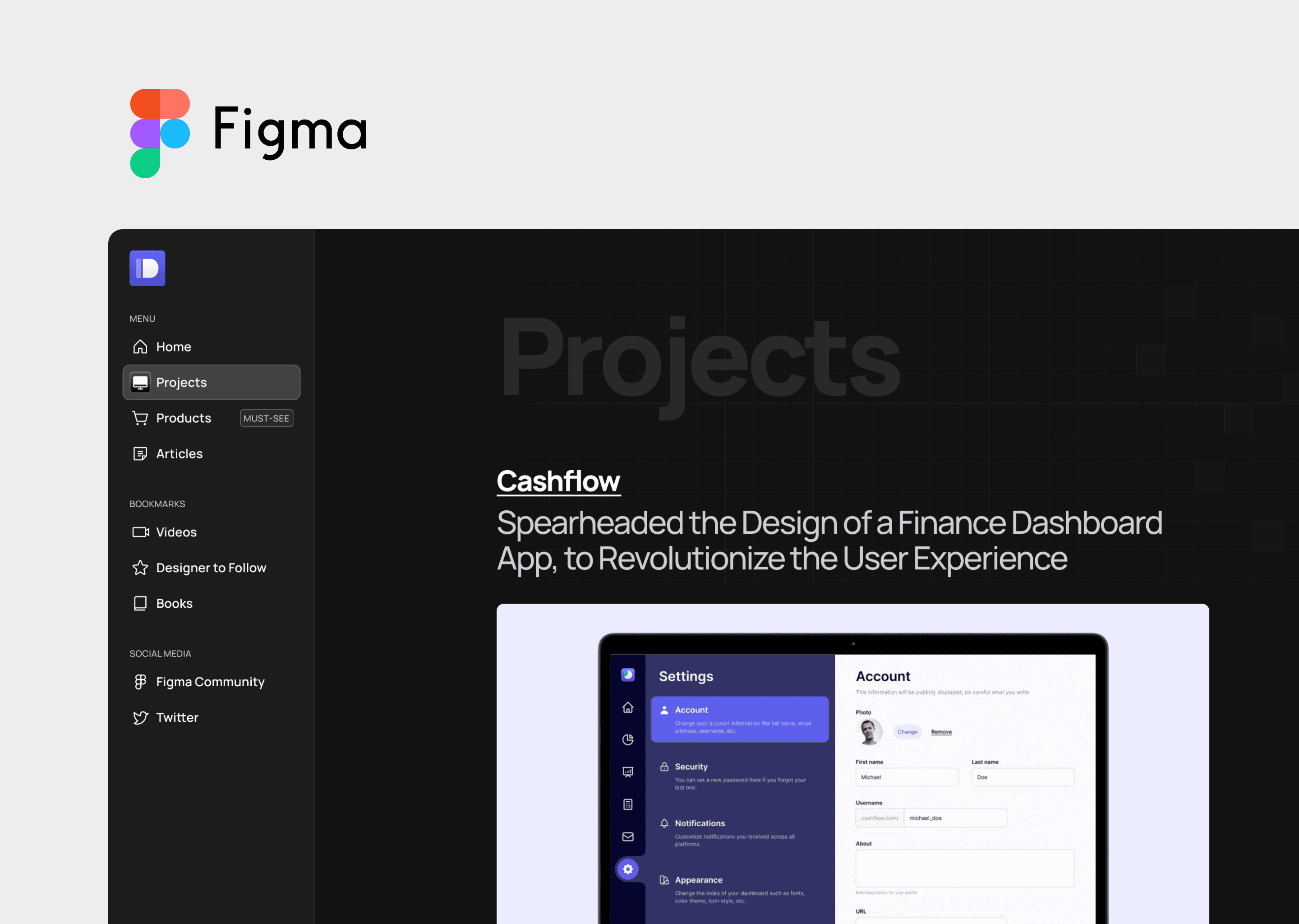 Preview of Dashbar Figma UI Kit