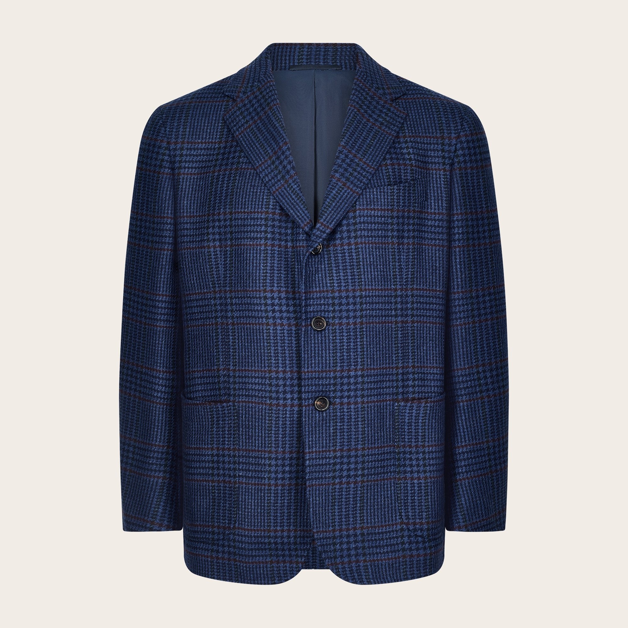 Vincenzo Navy Checked Jacket - Mandelli UK
