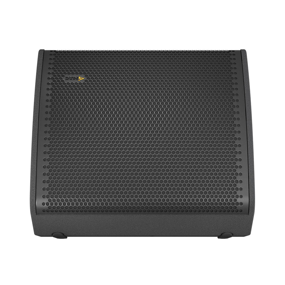 Black PA speaker with honeycomb grill