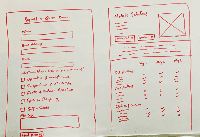 Fieldflex wireframes