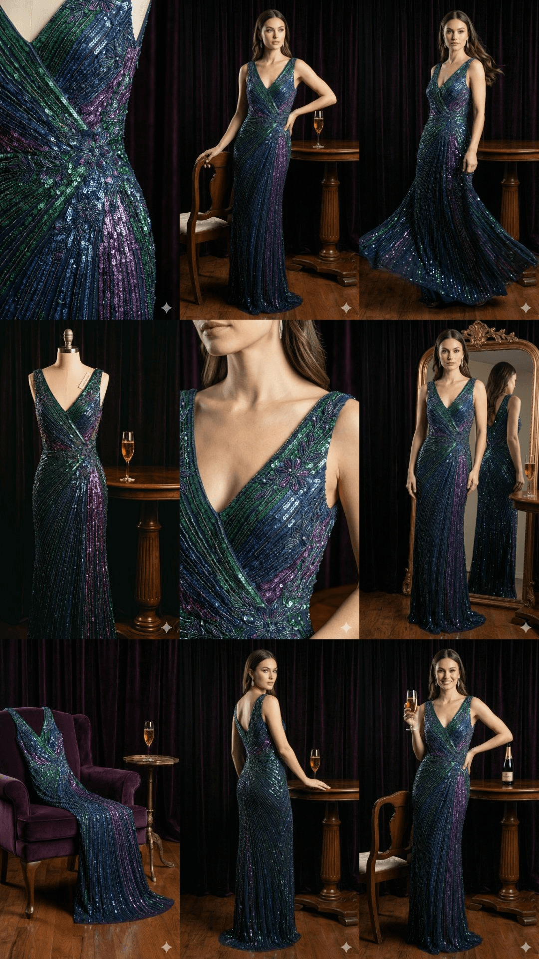 [Input 1 image of a product]  Create 9 stunning fashion shots as if they’re from an award-winning fashion editorial. Use this reference as the brand style but add nuance and variety to the range so they convey a professional design touch. Please generate nine images, one at a time.