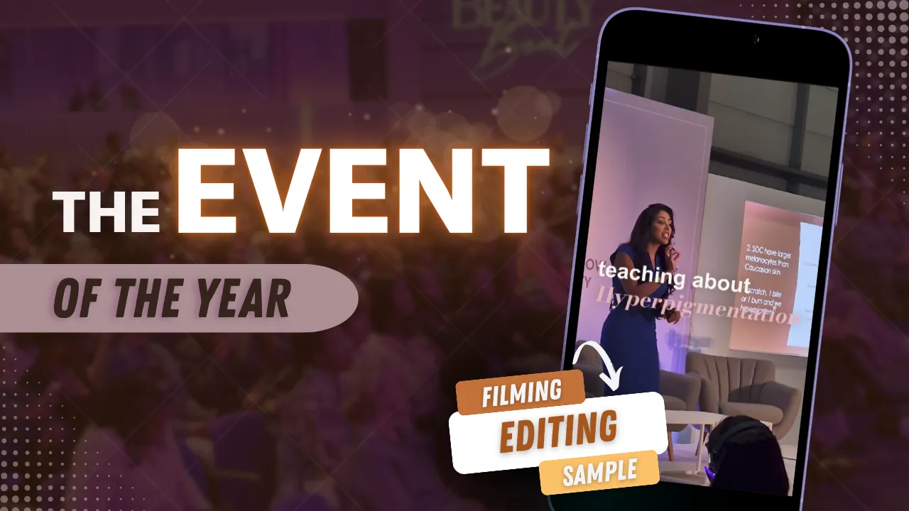 Professional event promo video production in London for a beauty industry exhibition.