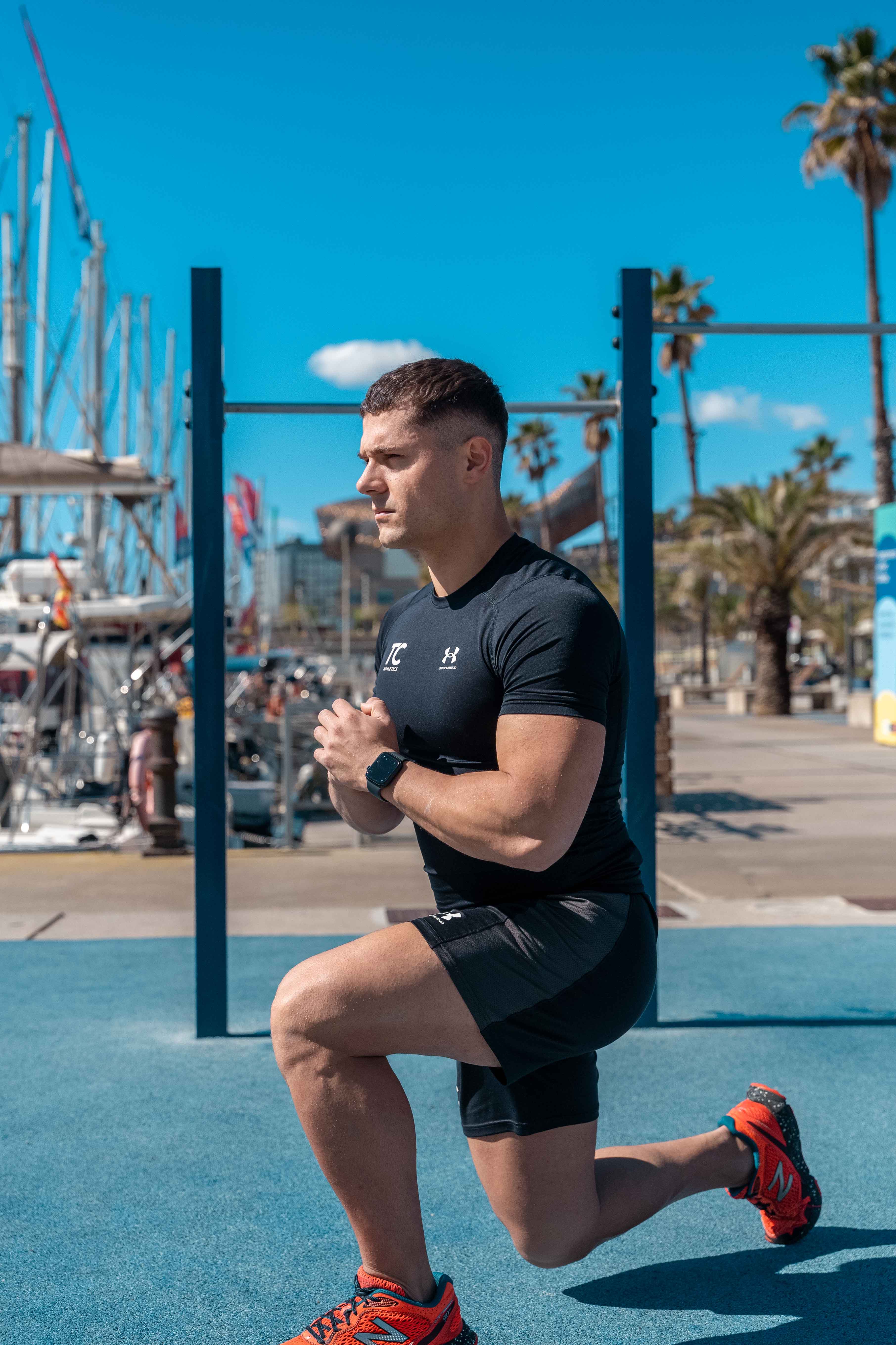 Coach explaining stuff to an athlete