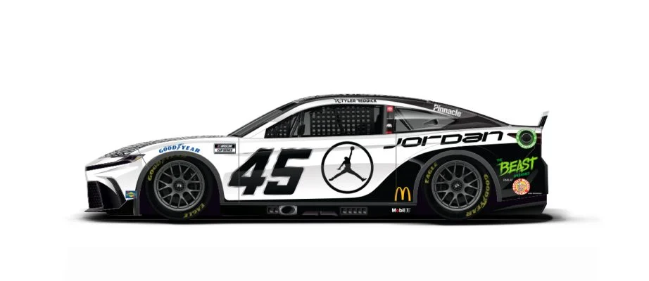 Tyler Reddick will drive the No. 45 Jordan Brand Toyota.