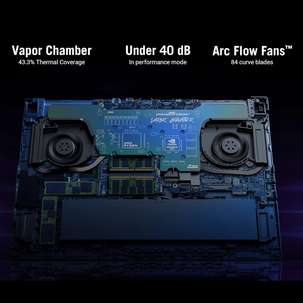 ASUS ROG Strix Scar 17 (2023) comes with advanced thermal cooling, vapor chambers and arc flow fans