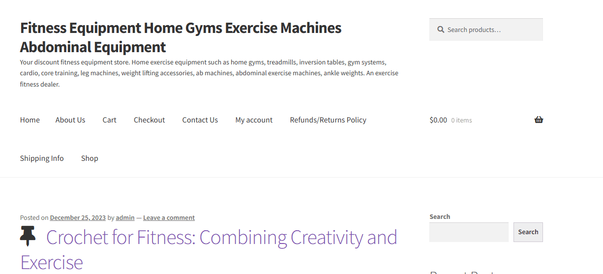 Net2Fitness homepage