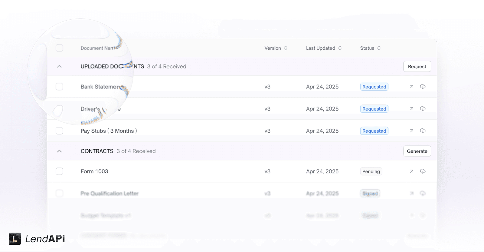 LendAPI v3.1.6 - New Document Center - Document Review UI Refresh