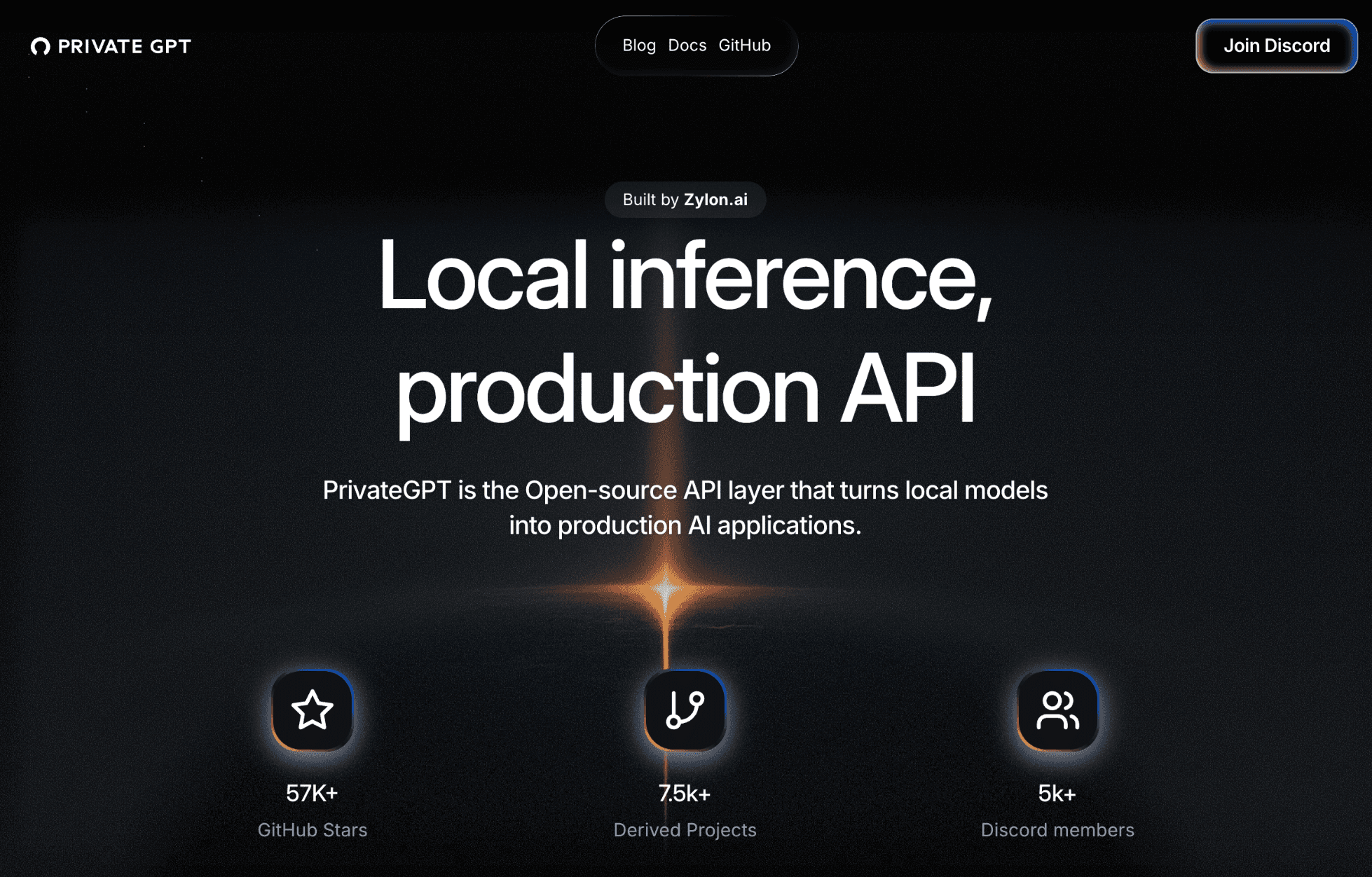 PrivateGPT interface preview