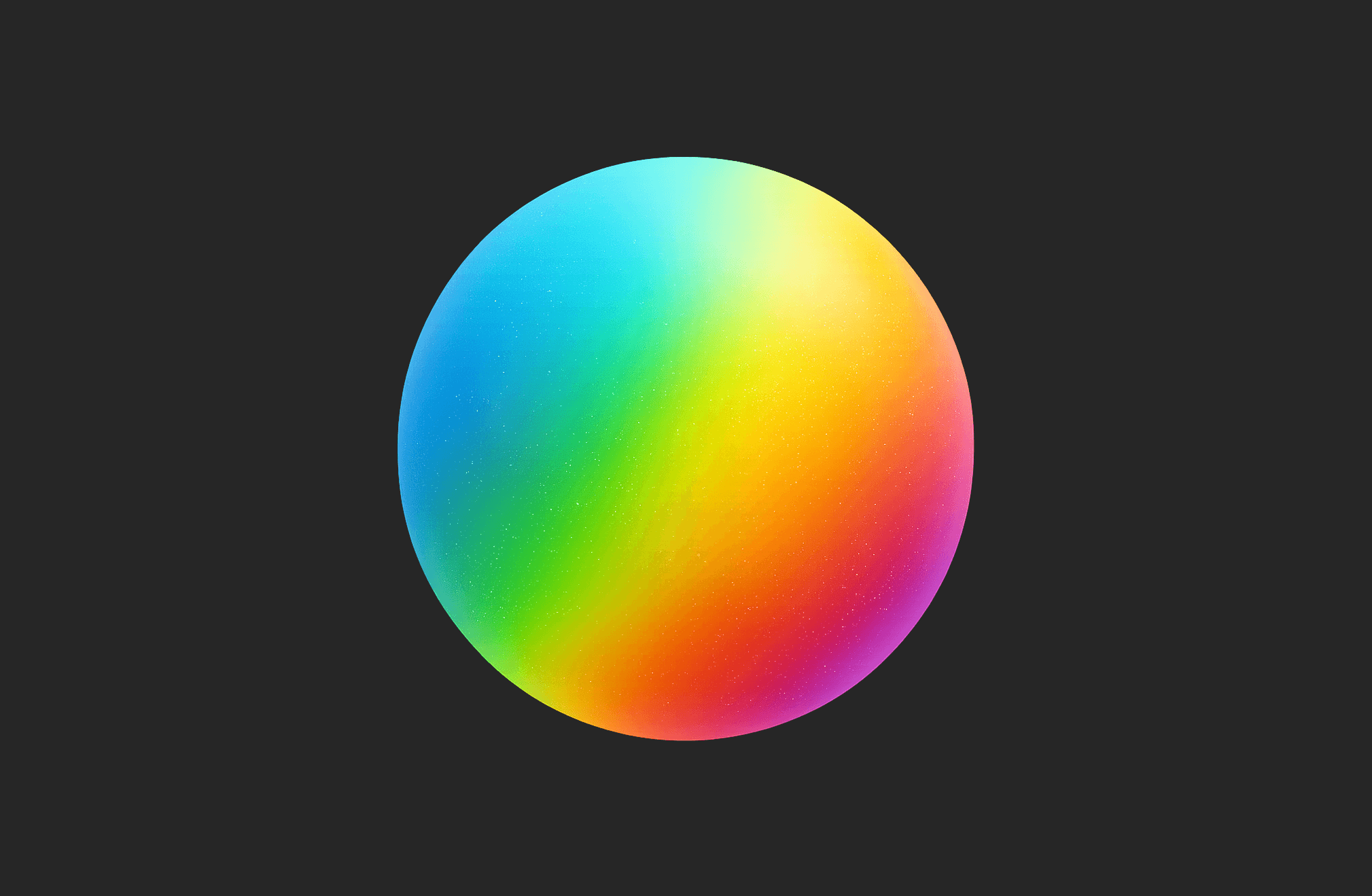 Rainbow gradient 3D sphere