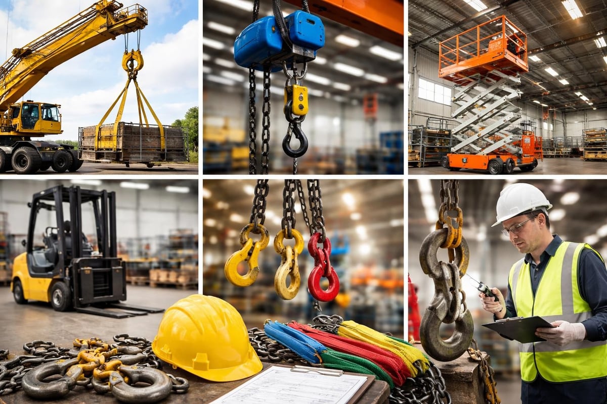 Range of lifting equipment requiring LOLER compliance