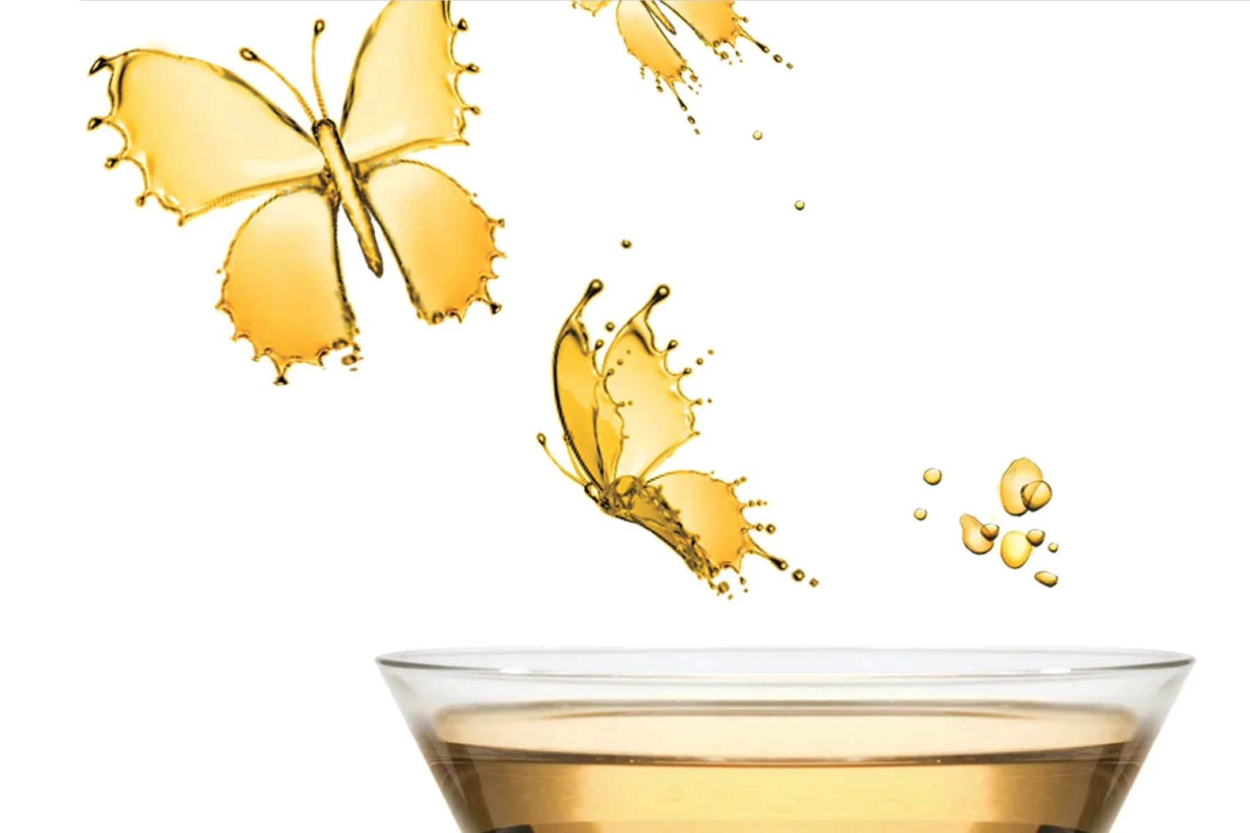 Frangelico in glass with butterflies