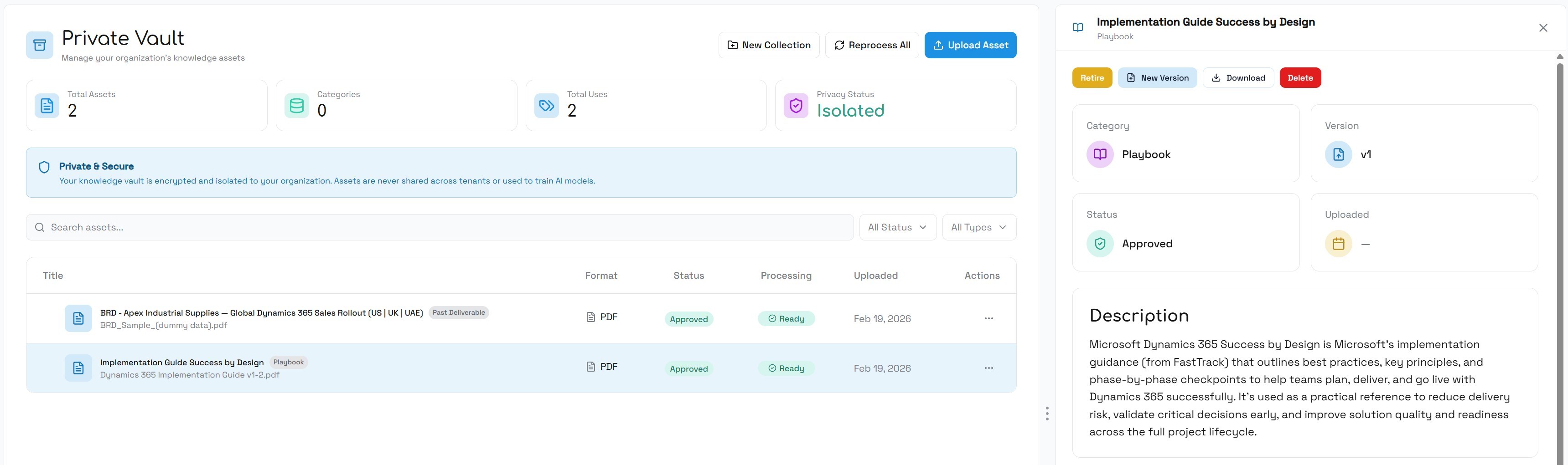 Private Vault Screenshot
