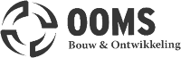 Logo OOMS Bouw & Ontwikkeling met abstract symbool en bedrijfsnaam in