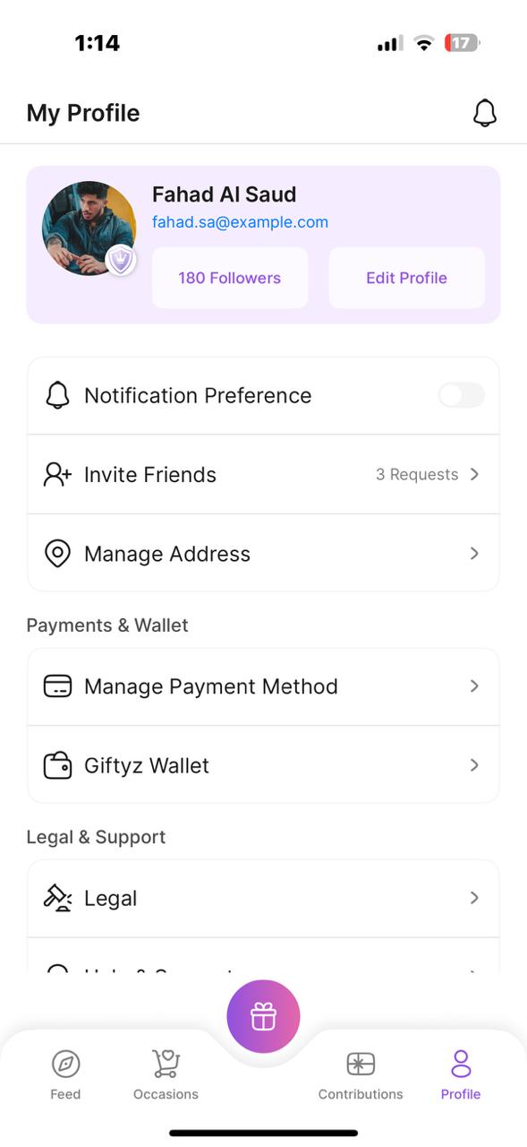 Mobile App Screen