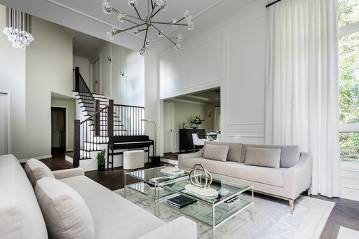 The living room of the Issaquah House Remodel, a large scale renovation by Elegant Simplicity interior design + professional organizing firm.