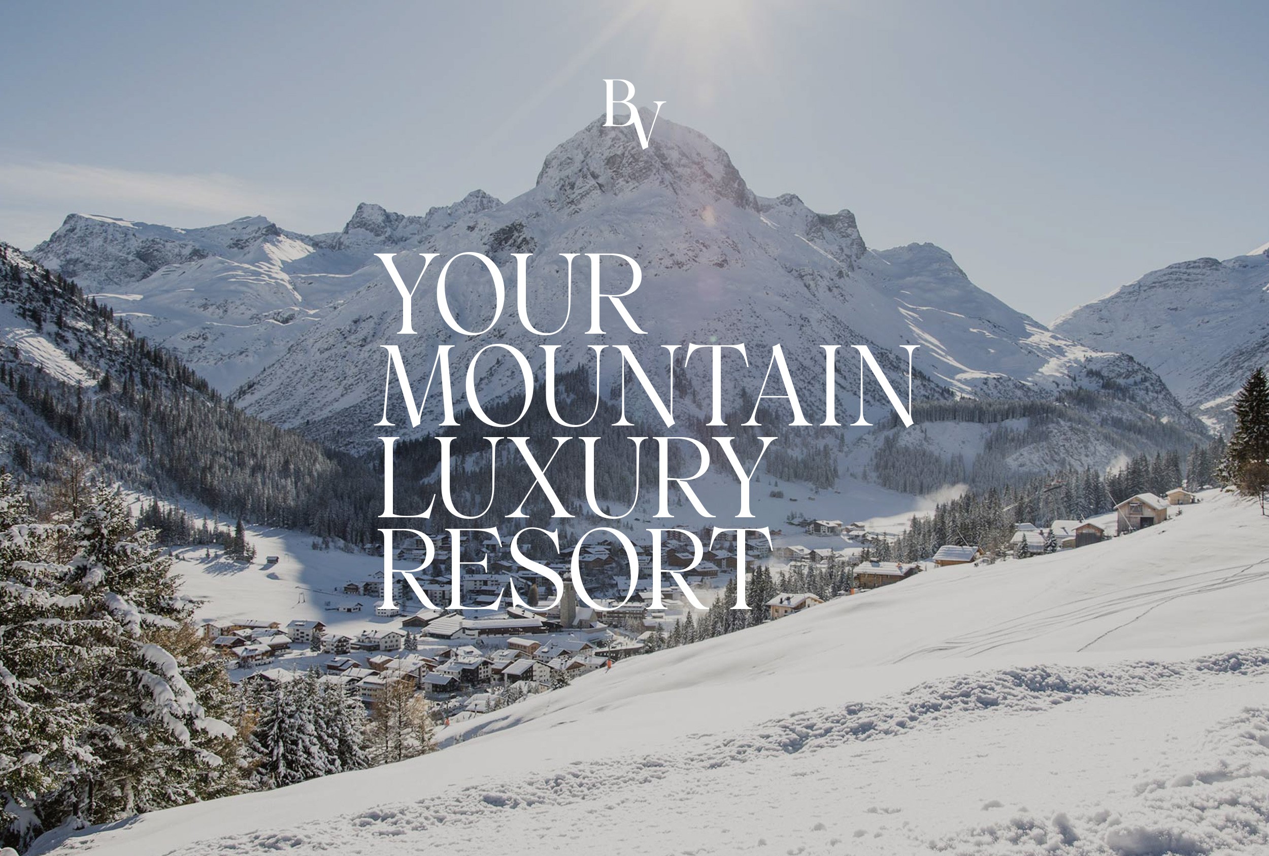 Harmonische Farbpalette und stilvolle Typografie des neuen Burg Vital Resort Brandings, inspiriert von der alpinen Natur.