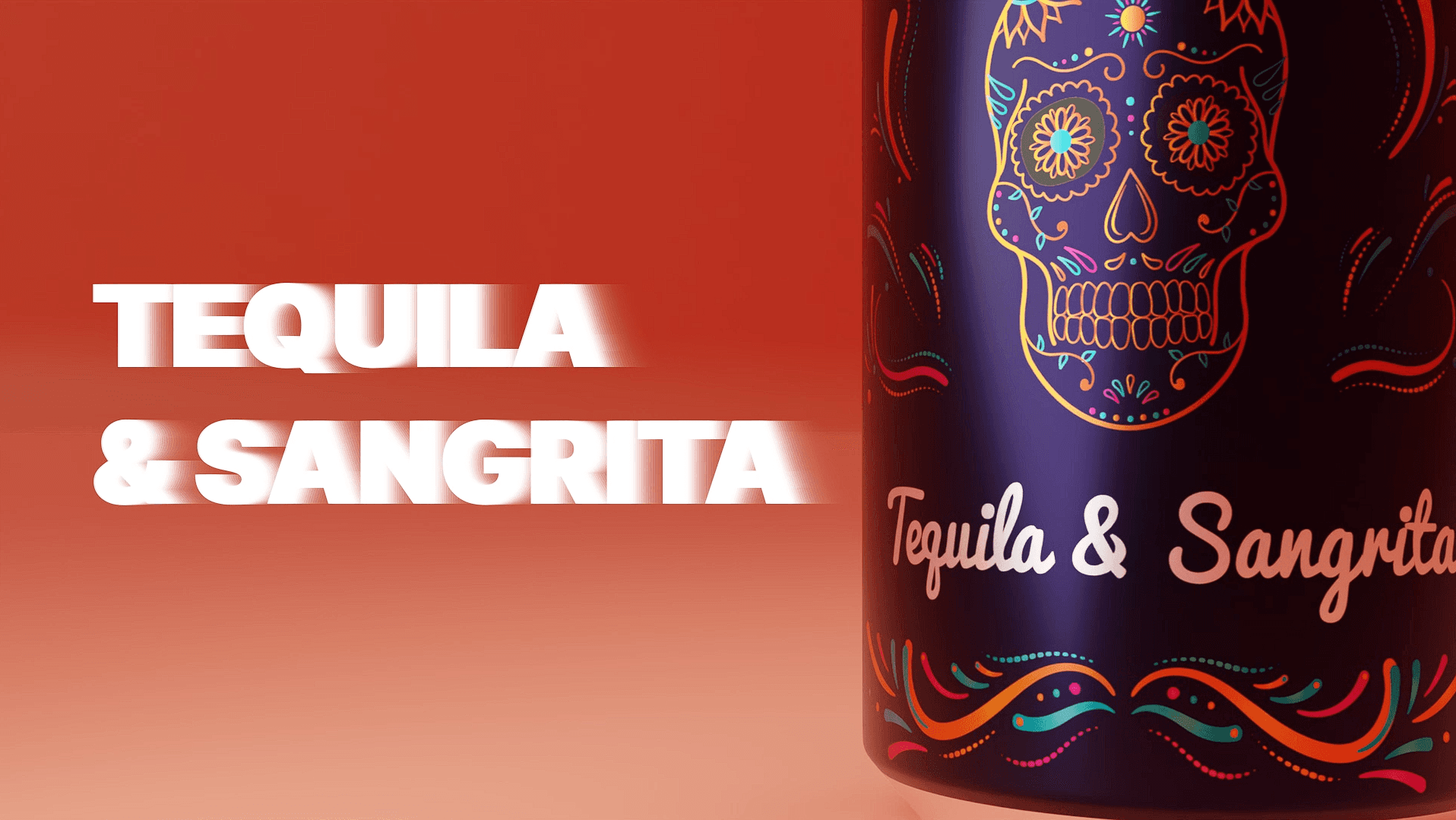 Trailer promotionnel en Motion Design réalisé par un UX designer à Nantes, modélisation 3D d'une canette présentant sa saveur à la tequila