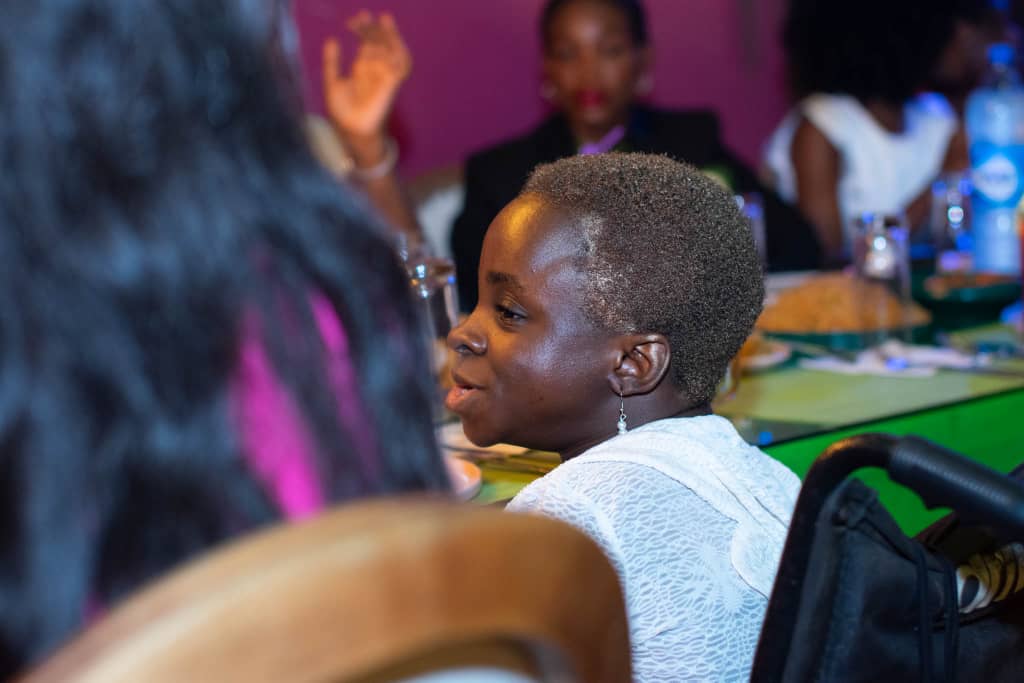 a black female model