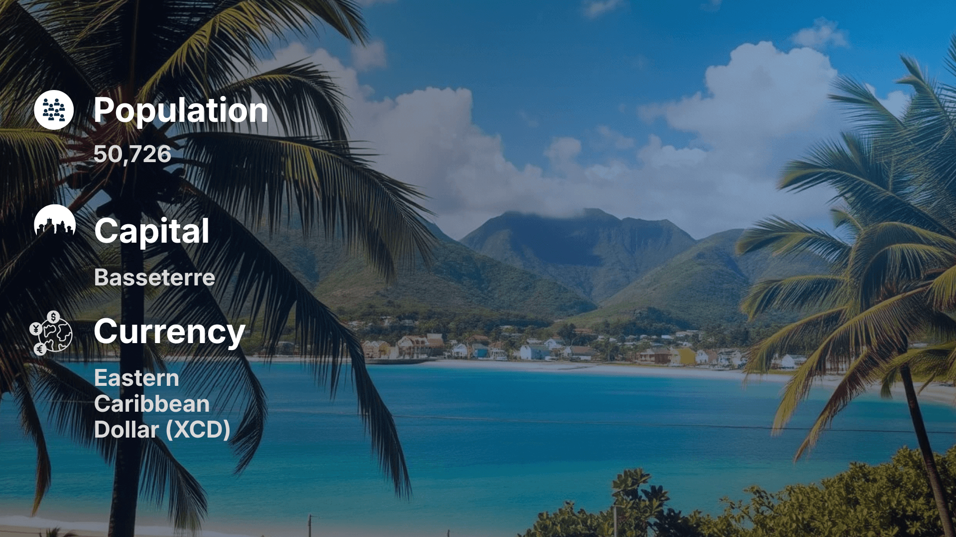 a scenic view of St kitts and Nevis