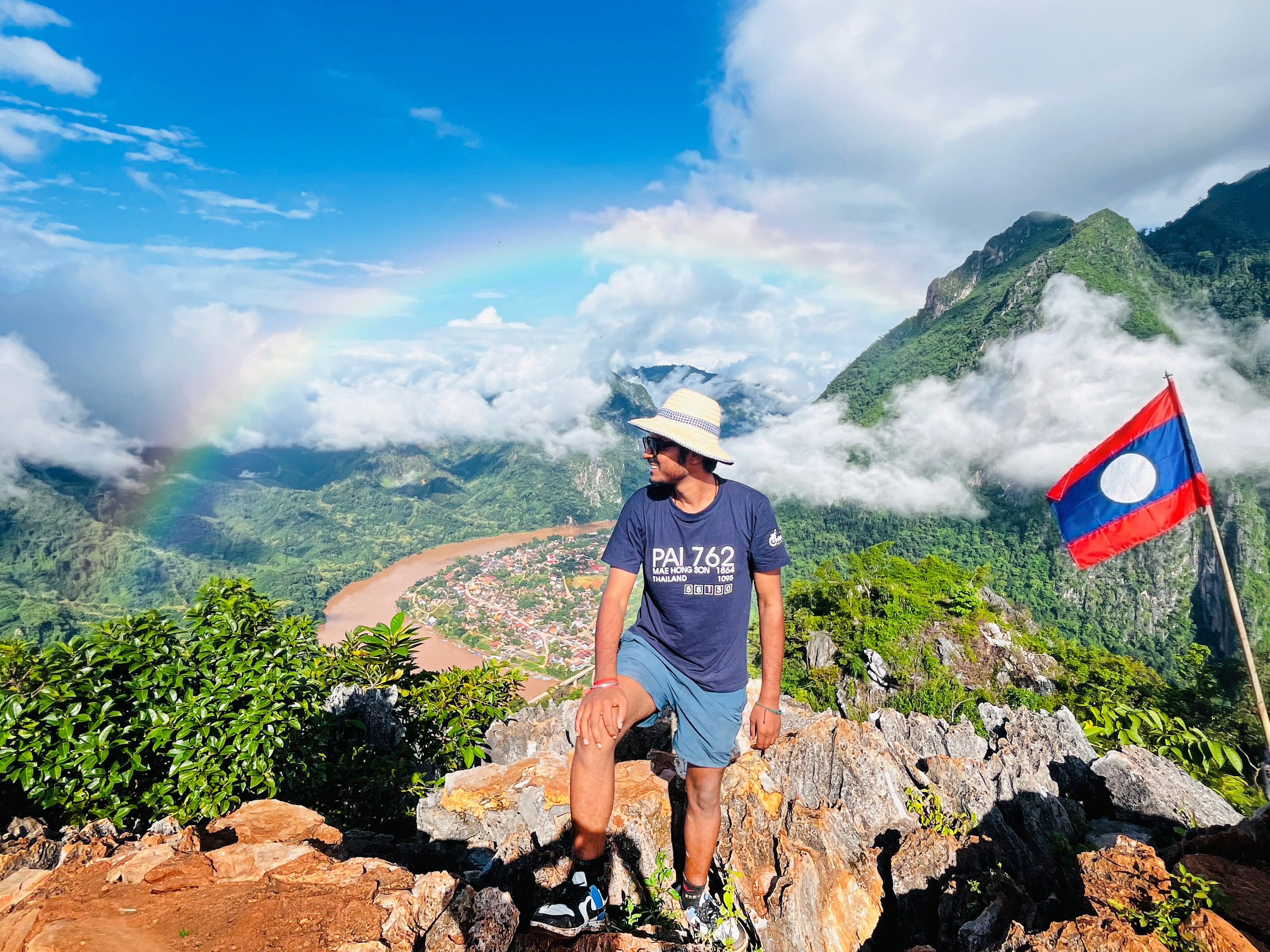 Rear view of black car
