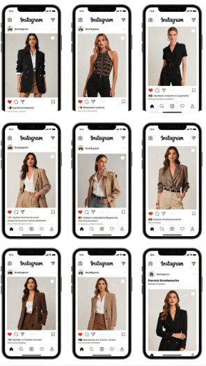social media fashion content created with ai