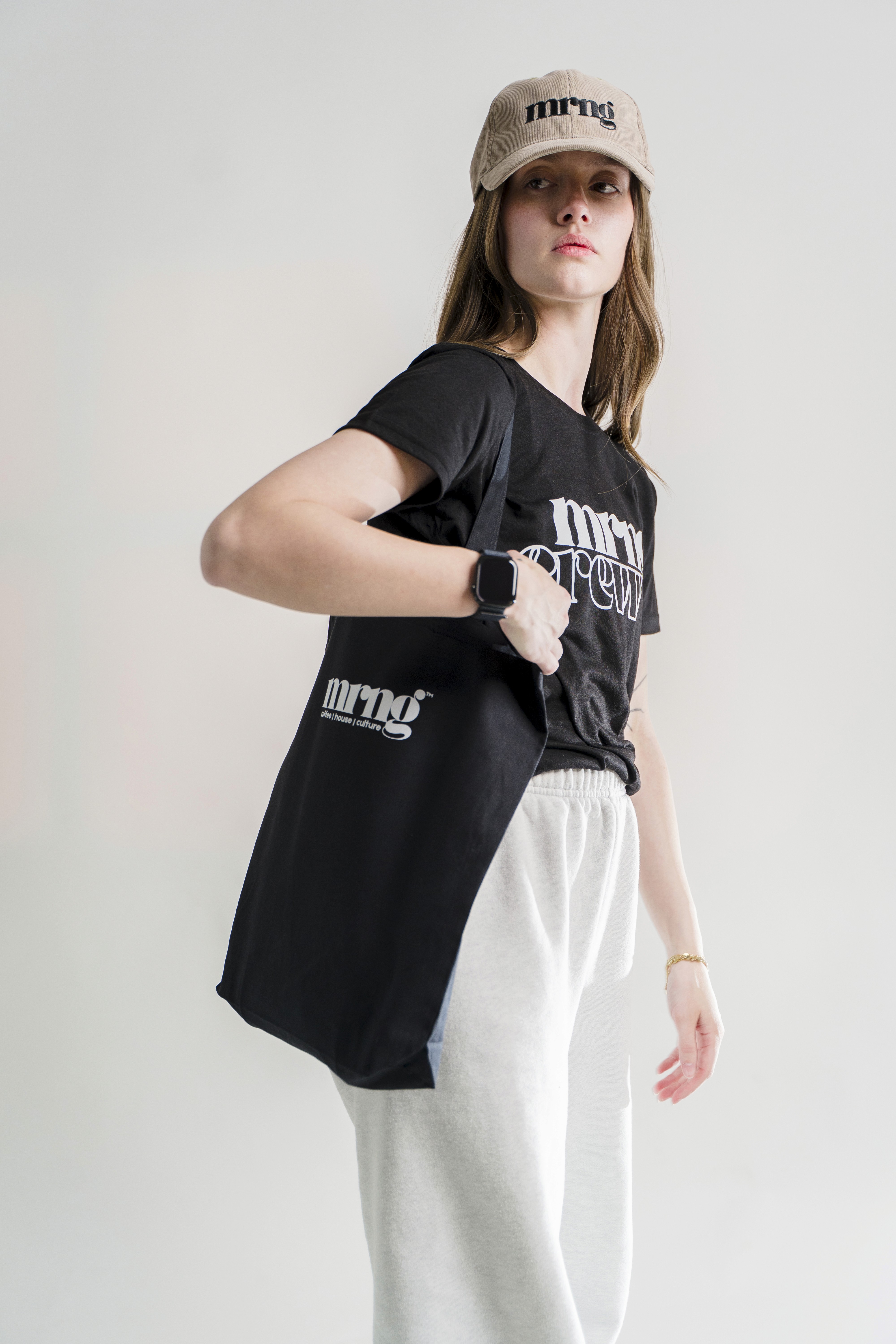 mrng tote bag with hat