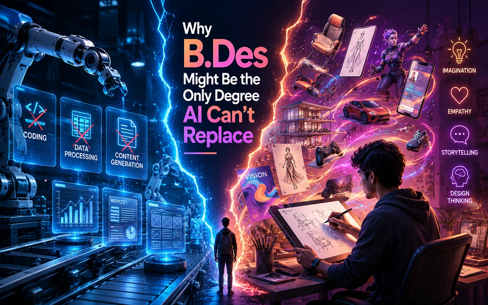 Why Bachelor of Design (B.Des) Might Be the Only Degree AI Can’t Replace in India