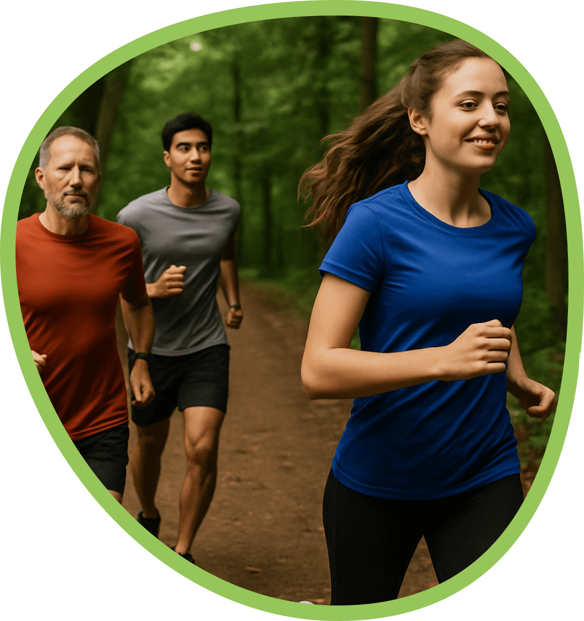 Samen hardlopen in Den Haag tijdens Bosloopjes training