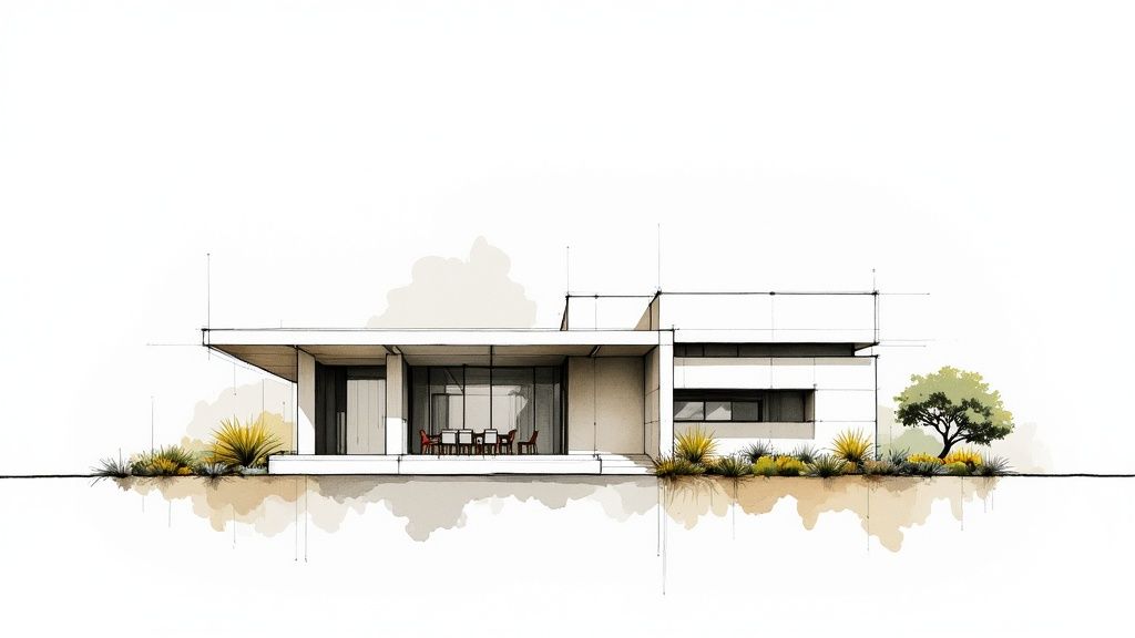 Modern Minimalist Elevation