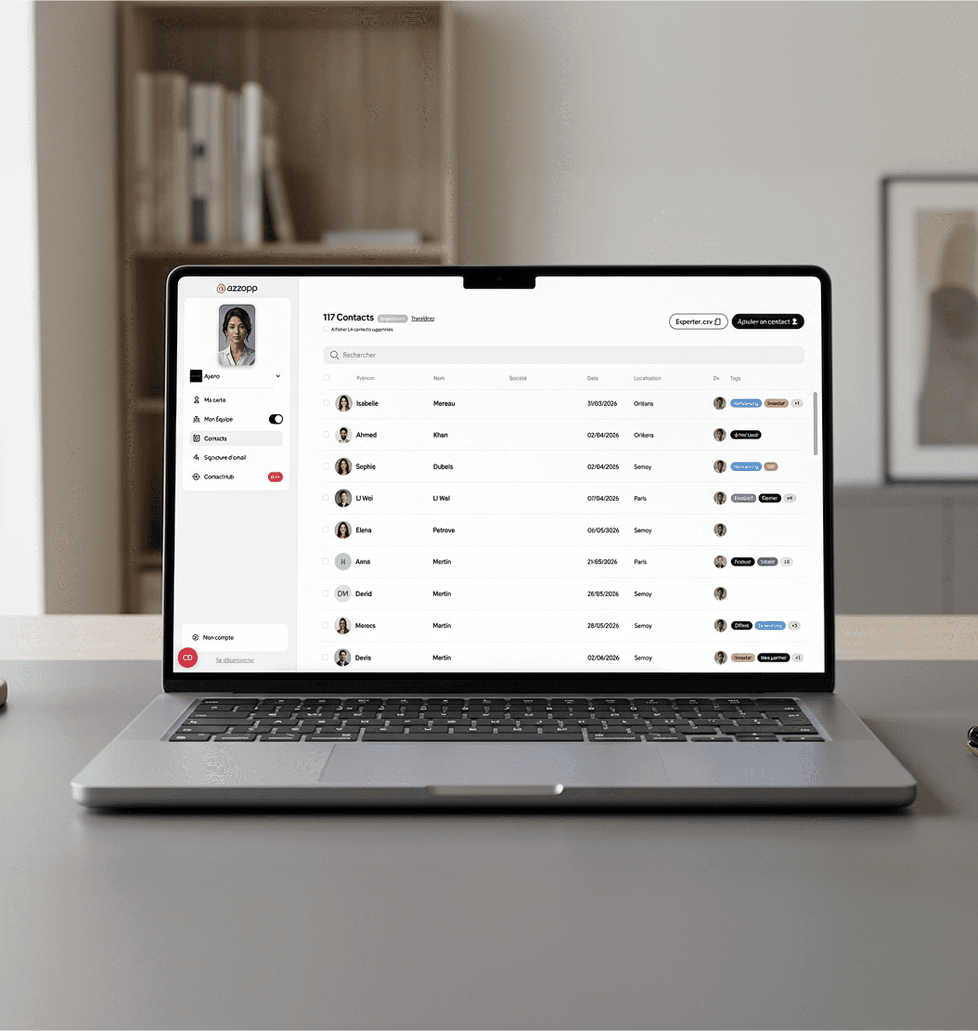 Collect contacts and leads - sorted by date, name or location